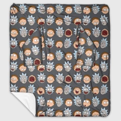 Плед с рукавами Лица Рик и Морти