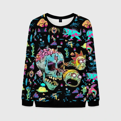 Мужской свитшот 3D Monsters Rick and Morty