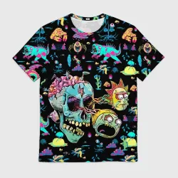 Мужская футболка 3D Monsters Rick and Morty