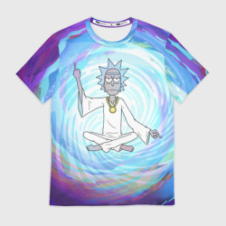 Мужская футболка 3D Rick in nirvana