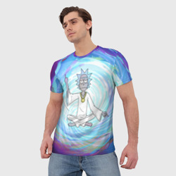 Мужская футболка 3D Rick in nirvana - фото 2