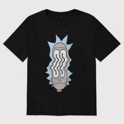 Женская футболка хлопок Oversize Rick and Morty waves