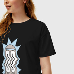 Женская футболка хлопок Oversize Rick and Morty waves - фото 2