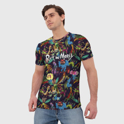 Мужская футболка 3D Monsters Rick and Morty Logo - фото 2