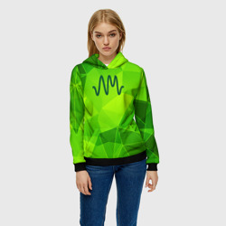 Женская толстовка 3D Arctic Monkeys green poly - фото 2