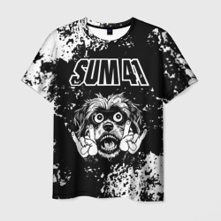 Мужская футболка 3D Sum41 рок пес