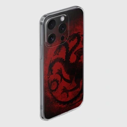 Чехол для iPhone 15 Pro силиконовый с защитой камеры Targaryen house Game of Thrones - фото 2
