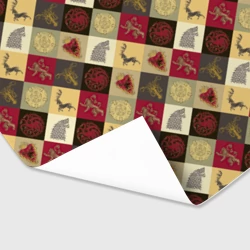 Бумага для упаковки 3D Лого домов Игра престолов паттерн - фото 2