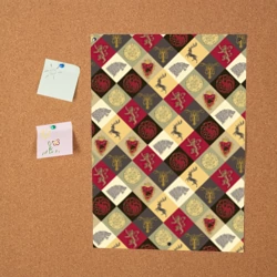 Постер Лого домов Игра престолов паттерн - фото 2