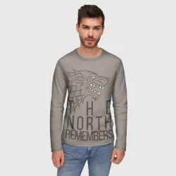 Мужской лонгслив 3D The North Remembers game of thrones - фото 2