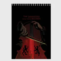 Скетчбук The Lannister send their Regards game of thrones