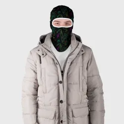 Балаклава 3D Неоновый саксофон и музыкальные ноты - фото 2