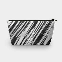 Косметичка 3D Платиновые и черные полосы