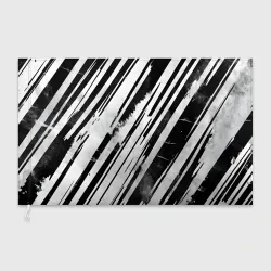 Флаг 3D Платиновые и черные полосы