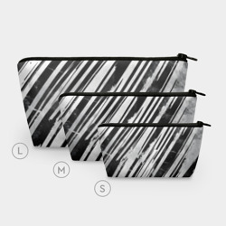 Косметичка 3D Платиновые и черные полосы - фото 2