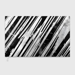 Флаг 3D Платиновые и черные полосы