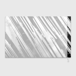 Флаг 3D Платиновые и черные полосы - фото 2