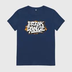 Женская футболка хлопок Break dance graffiti