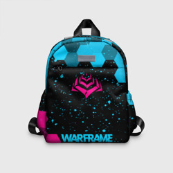 Детский рюкзак 3D Warframe - neon gradient по-центру