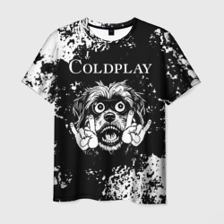 Мужская футболка 3D Coldplay рок пес