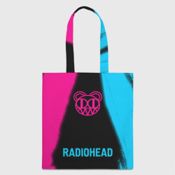Шоппер 3D Radiohead - neon gradient по-центру
