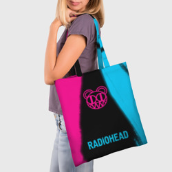 Шоппер 3D Radiohead - neon gradient по-центру - фото 2