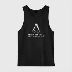 Мужская майка хлопок Linux sudo