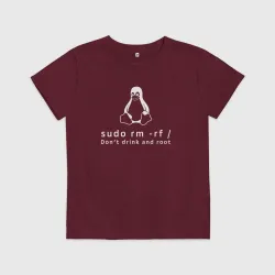 Детская футболка хлопок Linux sudo