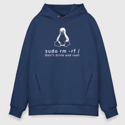 Мужское худи Oversize хлопок Linux sudo