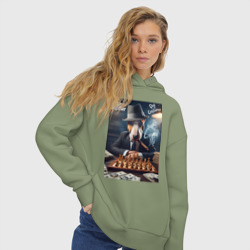 Женское худи Oversize хлопок Dog Corleone - meme - фото 2