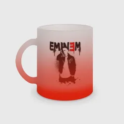 Кружка матовая стеклянная Eminem finger