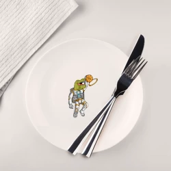 Тарелка Динозавр баскетболист