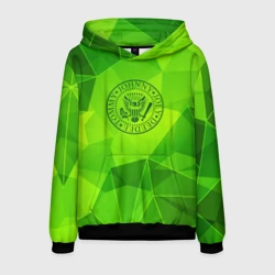 Мужская толстовка 3D Ramones green poly