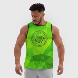 Мужская спортивная майка 3D Ramones green poly - фото 2