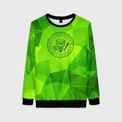 Женский свитшот 3D Ramones green poly