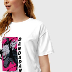Женская футболка хлопок Oversize Дандадан - фото 2