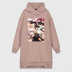 Платье-худи хлопок Дандадан Момо Аясэ