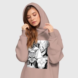 Платье-худи хлопок Дандадан Кэн Такакура Дэндзи коллаж - фото 2