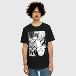 Мужская футболка хлопок Oversize Дандадан Кэн Такакура Дэндзи коллаж - фото 2