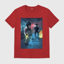 Мужская футболка хлопок Дандадан Момо Аясэ