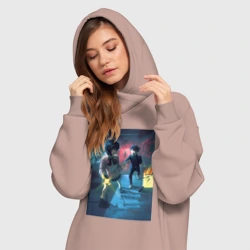 Платье-худи хлопок Дандадан Момо Аясэ - фото 2