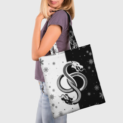 Шоппер 3D Инь янь - змеи - фото 2