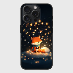 Чехол силиконовый для Apple iPhone 15 Pro Мax матовый Лисенок в лесу