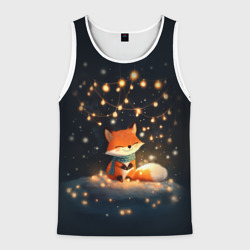 Мужская майка 3D Лисенок в лесу