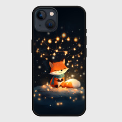 Чехол для iPhone 14 Лисенок в лесу