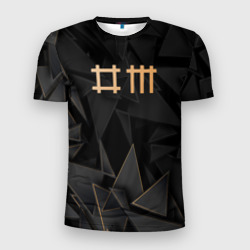 Мужская футболка 3D Slim Depeche Mode golden poly