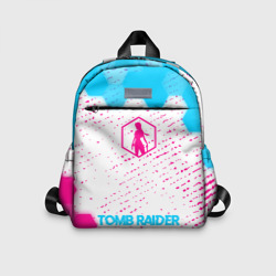 Детский рюкзак 3D Tomb Raider neon gradient style по-центру