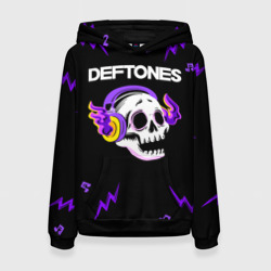 Женская толстовка 3D Deftones неоновый череп