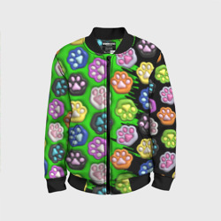 Детский бомбер 3D Паттерн лапка слайм