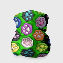 Бандана-труба 3D Паттерн лапка слайм